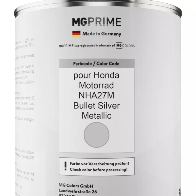 Peinture Moto kit de pot pour Honda Motorrad NHA27M Bullet Silver Metallic 2,5l 2