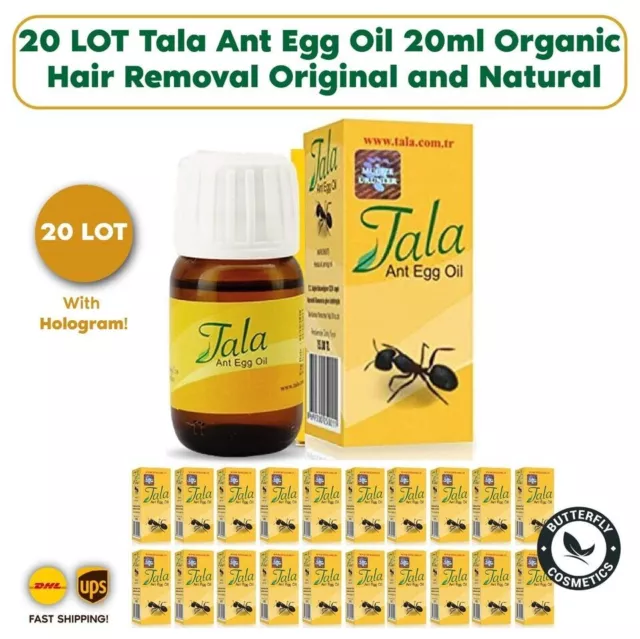 20 botellas de aceite de huevo de hormiga Tala 20 ml depilación orgánica original y natural