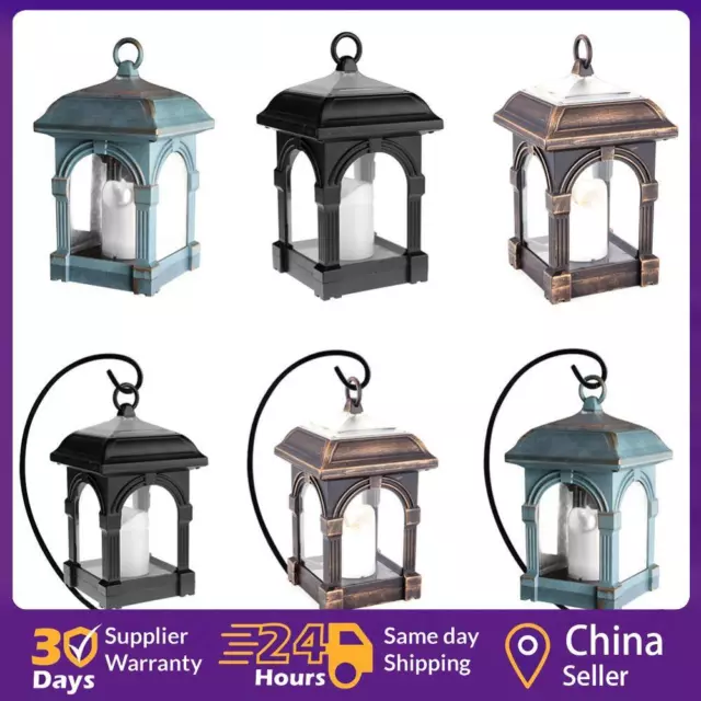 Candle Lantern Shape Solar LED Light IP44 Waterproof Outdoor Home Hang Lamp ☘️