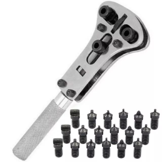Watch Case Opener Screw Back Remover Waterproof Wrench Repair Tool Spanner Kit p