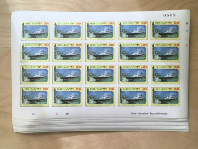 SPECIAL LOT Bhutan 1986 574-81 - Statue of Liberty - 40 Sets of 8v - IMPERF 3