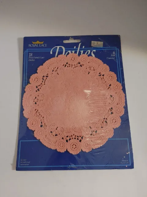 Royal Lace 18 Pink French Lace Dollies 6 Inch Diameter