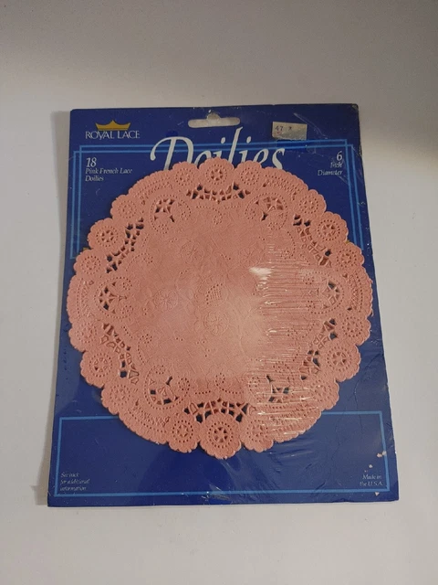 Royal Lace 18 Pink French Lace Dollies 6 Inch Diameter