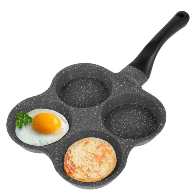 4 Hole Non Stick Pancake Breakfast Fried Egg Pan Barbecue Pan Frying Pan Steak