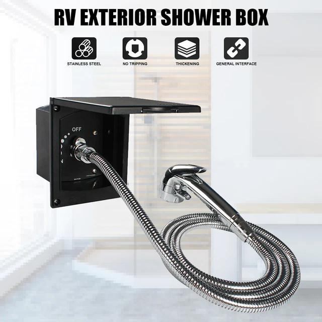 RV WATER EXTERNAL Outdoor Shower Box Kit For Caravan Boat Motorhome