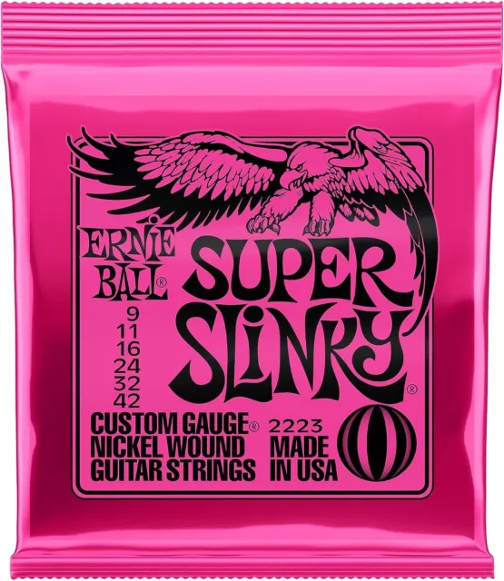Ernie Ball Super Slinky Corde per chitarra elettrica 9-42 Gauge