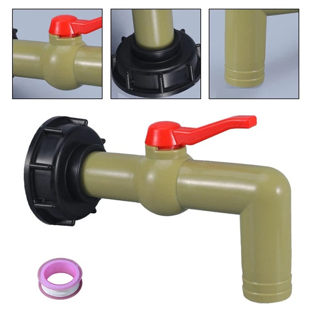 Lot De 3 Becs De Vidange Avec écrou Pour Réservoir IBC - Adaptateur Tuyau, Robinet, Extension Pour Eau