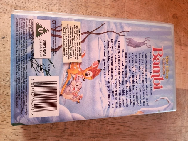 BAMBI WALT DISNEY Classics Vintage VHS Tape £3.31 - PicClick UK