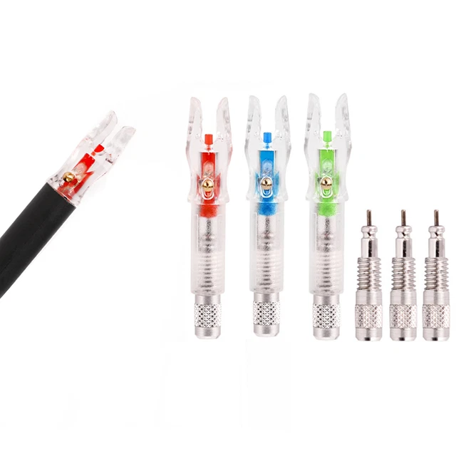 3Pcs Automatic LED Lighted Nocks Archery Arrows 6.2mm Luminous Arrow Nock