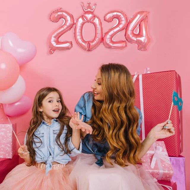 2024 FOIL BALLOON Happy New Year Banner 2024 Merry Eve Christmas Party