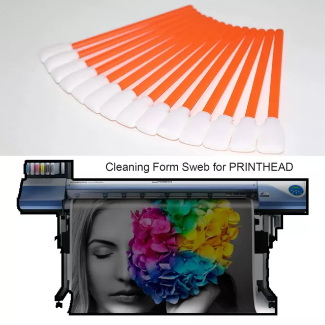 Cleaning Swabs Foam for MIMAKI Solvent Large Format Printer Printhead 50 pcs