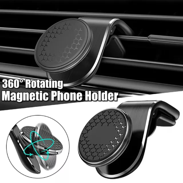 Universal Magnetic Mini Car Phone Holder 360° Rotating Stand Air Vent Mount