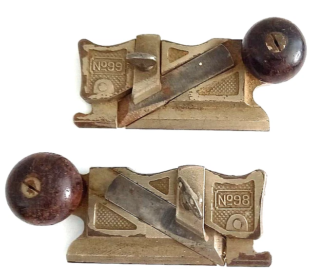 Good Pair Of Vintage  Stanley No 98 & 99 Side Rebate Planes