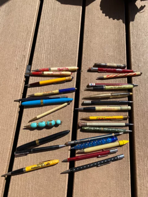 VINTAGE PENCIL LOT Mechanical & Bullet Pencils LOT OF 25 Advertising & Other Pen