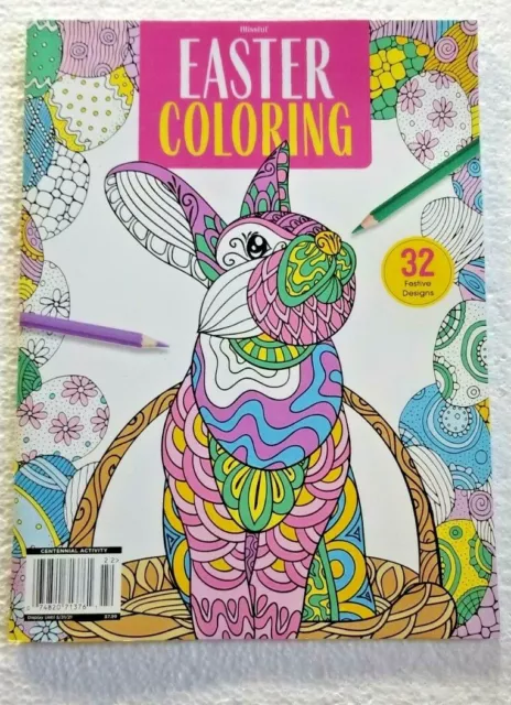 Easter Adult Coloring Book 32 Festive Designs De-Stress Create Enjoy