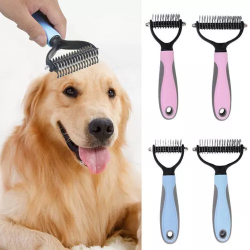 Grooming Brush For Pet Dog Cat Deshedding Tool Rake Comb Fur Remover Reduce Hair