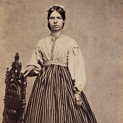 Amazing Young Woman CDV Photo c1865 Lafayette Indiana Civil War Era Girl IN A874