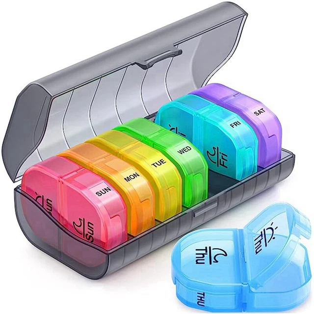 Organizzatore di pillole WöChlicher con 7 contenitori di pillole rimovibili da conservare I4C2