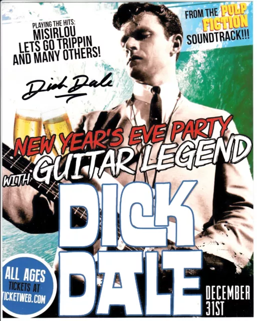 Dick Dale (deceased hall of fame guitarist) Signed Autograph 8"x10" Photo