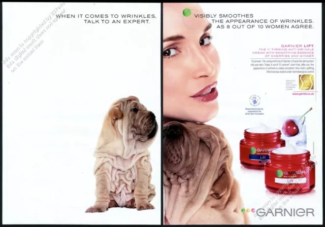 2004 Shar Pei puppy dog photo Garnier cosmetics vintage print ad