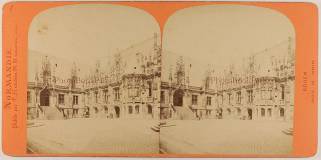 Frankreich Rouen c1875 Foto Neurdein Stereo Vintage Albumin P70L1n4