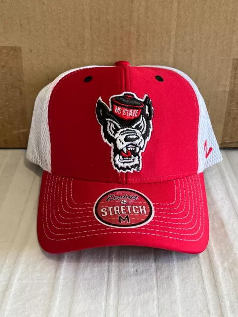 NC State Wolfpack NCAA Zephyr Red Two Tone Stretch Fit Hat Cap