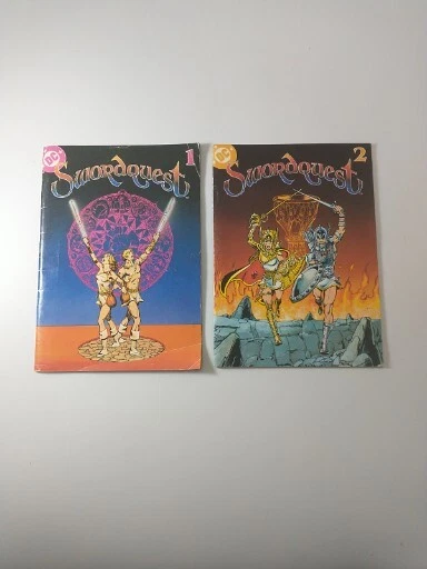 SWORDQUEST #1 & #2 DC Atari Video Game Mini Comics Set EXCELLENT CONDITION!