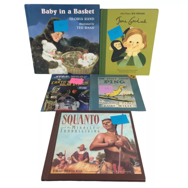 Jane Goodall, Squanto... AR Readers (Levels 4.0-4.7) Lot of 5 Books B32