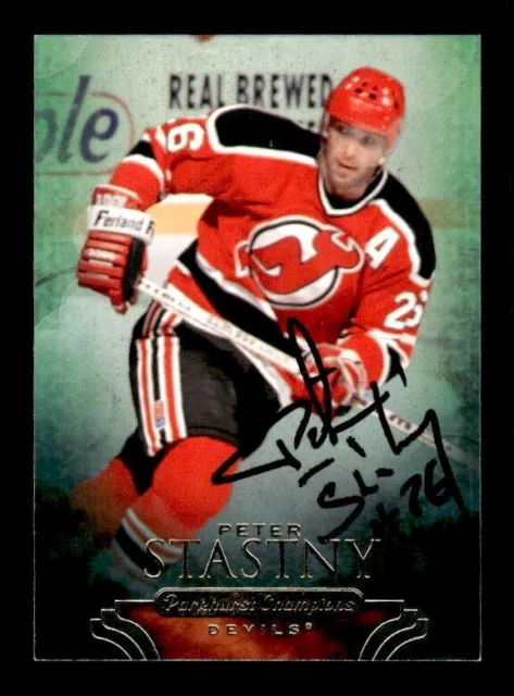Peter Stastny Signed 2011 Parkhurst Champions #26 - New Jersey Devils Auto