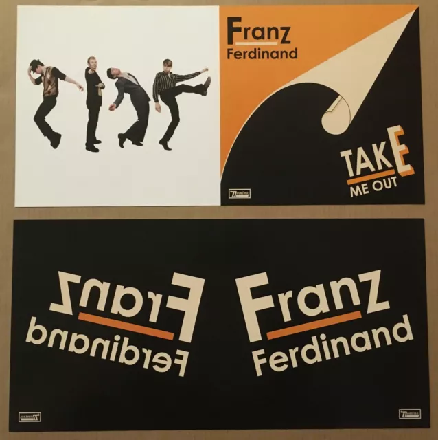 FRANZ FERDINAND Rare DOUBLE SIDED PROMO POSTER FLAT for 2004 CD 24x14 MINT USA