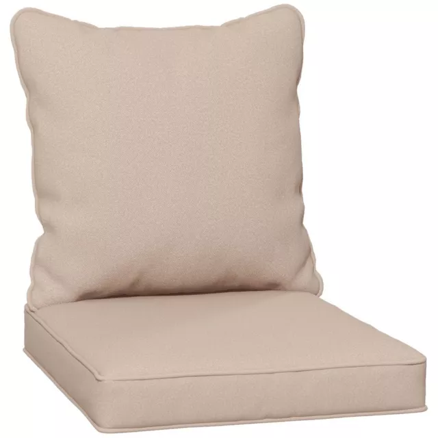 Outsunny One-piece Outdoor Back and Seat Cushion for Garden, Beige