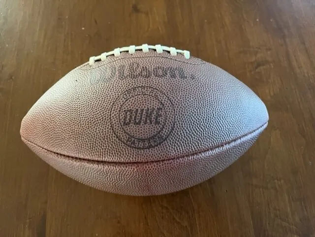 Wilson Leather Football "THE DUKE" Official Duke Pattern Vintage Holds Air