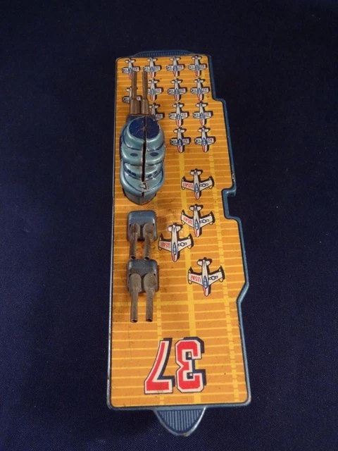 Ancien Jouet En Tôle - Clicker Clic-Clac Bateau De Guerre Et Canon (Militaria)
