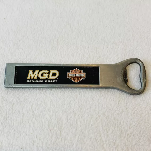 Harley Davidson MGD Miller Genuine Draft Beer Bottle Opener Souvenir Collectible