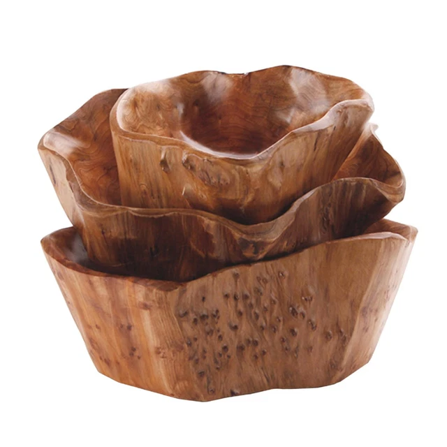 Wooden Bowl Decorative Fruit Bowl Wooden Candy Dish Exquisite Details for Pine