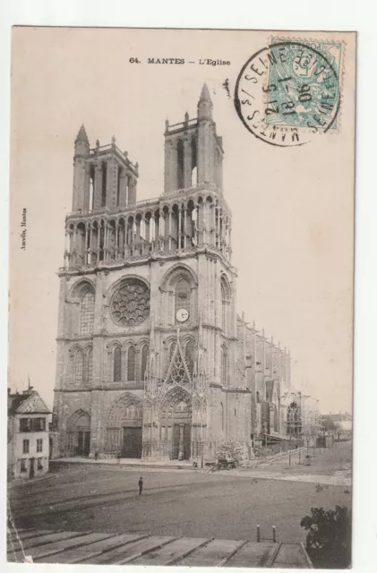 MANTES LA JOLIE - Yvelines - CPA 78 - l' Eglise Notre Dame