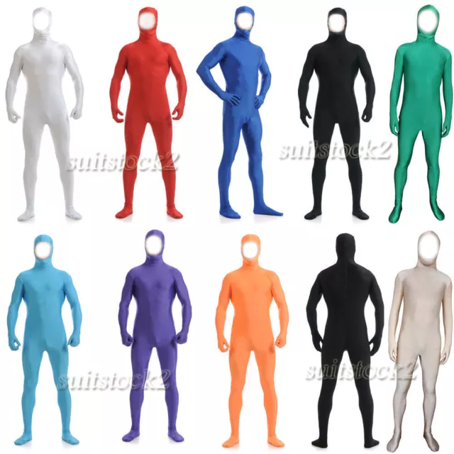 Kid Adult Open face out  Unisex Spandex Zentai costume Bodysuit Catsuit Unitard