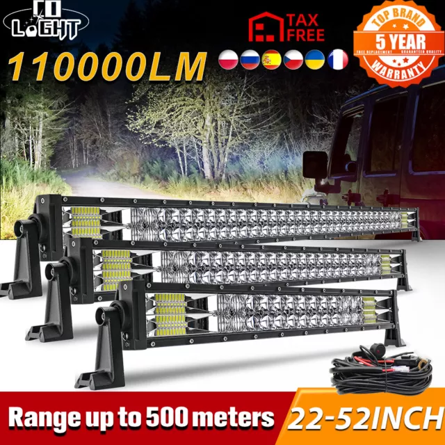 LED Lightbar 22-52 Zoll Lichtbalken Arbeitsscheinwerfer Offroad Driving SUV 4X4