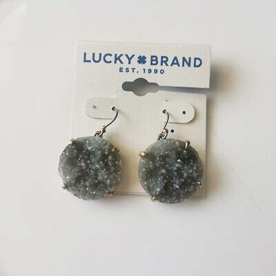 Lucky Brand Faux Drusy Drop Earrings Gift Vintage Women Party Holiday Jewelry
