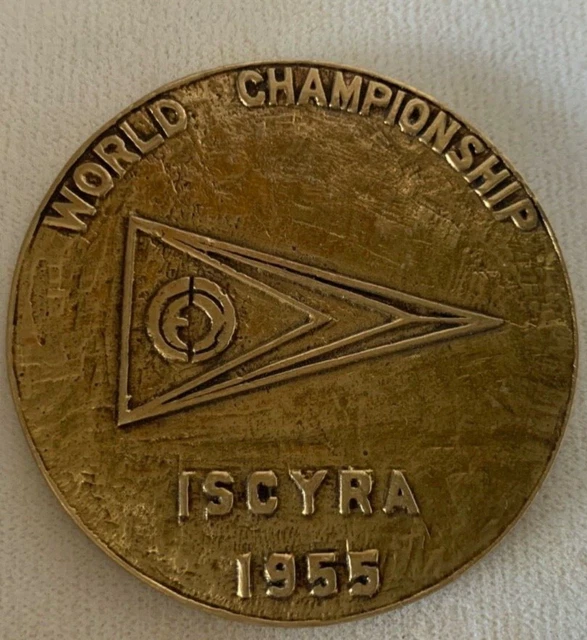 World Championship Iscrya 1955, Medal Gold With Pyramid Vintage