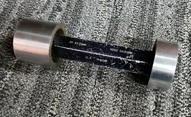 Mid-Tech CLX Chrome 63.75mm Go 64.20mm No Go Plug Gage - In Great Condition!