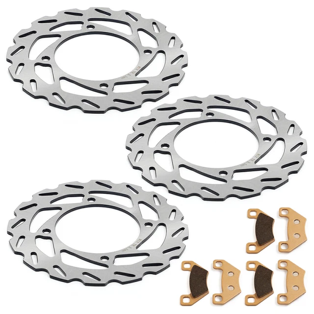 Front Rear Brake Disc Rotors  Pads 1436-164 for Arctic Cat 500 550 650 700 1000