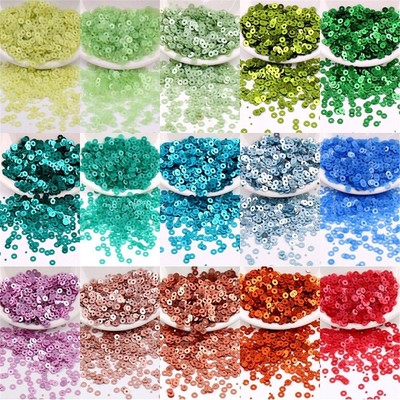 perfk 400pcs Paillettes Sfuso Rotondo Rifiniture Abbellimenti per Cucire Abbellimento Cucito Artigianato DIY verde 