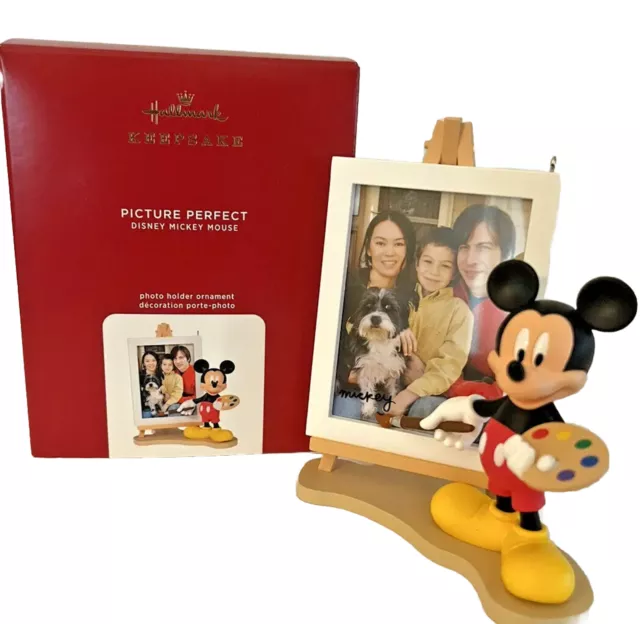 Picture Perfect Mickey Mouse Hallmark Ornament With Photo Frame NIB  “MINT”