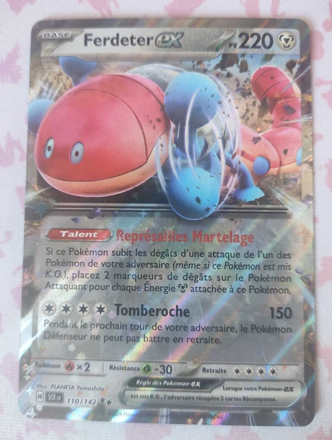 CARTE POKÉMON FERDETER Ex 110/142 EV07 Couronne Stellaire SCR Fr EUR 1