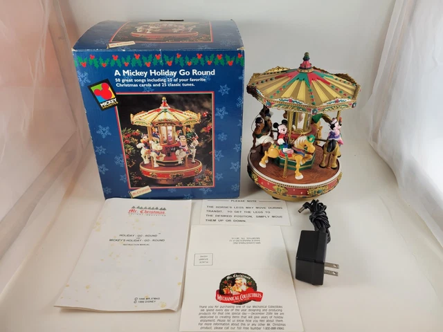 Disney Mr. Christmas Mickey Holiday Go Round Carousel - Music & Movement - 1996 Disney Mr. Christmas Mickey Holiday Go Round Carousel - Music & Movement - 1996