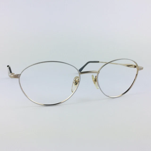 Laura Ashley Vintage Joanna 90s Pearl Gold Oval Eyeglasses Metal Floral Laura Ashley Vintage Joanna 90s Pearl Gold Oval Eyeglasses  main image 3