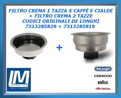 50 MONTACREMA NERO MACCHINA CAFFE DE LONGHI PER FILTRI 1 E 2 TAZZE 5532108700 D 