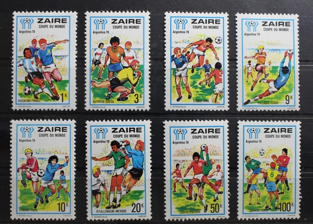 Zaire 558-565 postfrisch Fußball WM #RY026