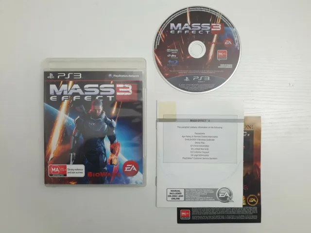 MASS EFFECT 3 Sony PS3 Game COMPLETE & TESTED